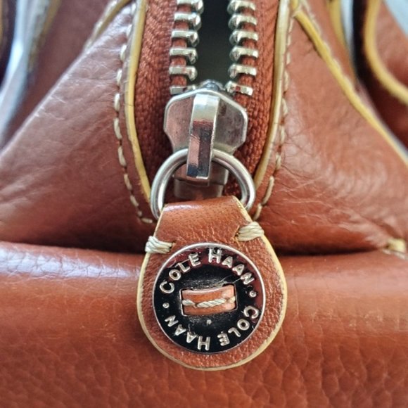 Cole Haan Leather Shoulder Bag British Tan - Picture 7 of 7